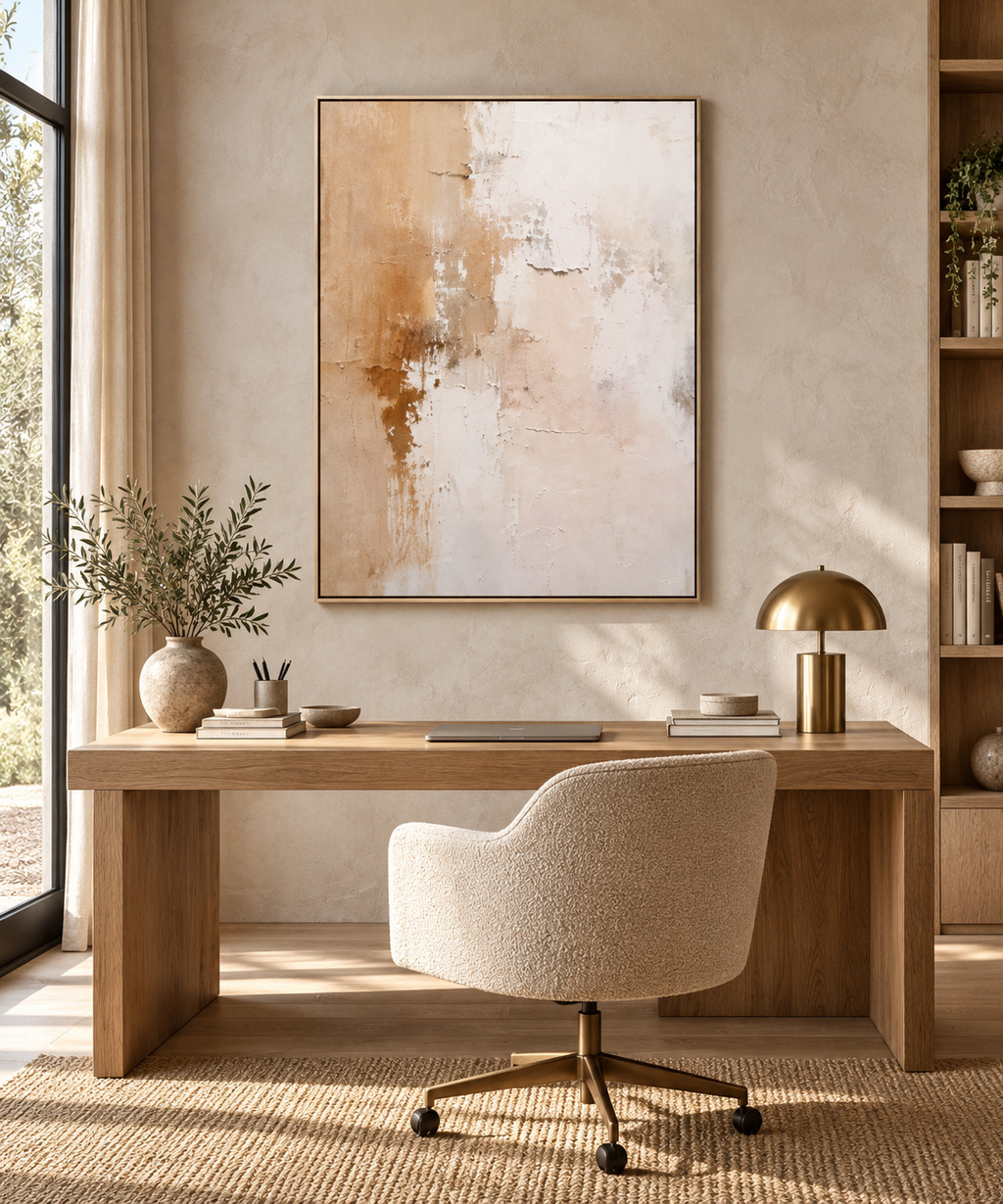 ALBA Wabi-Sabi wall art in a premium home office