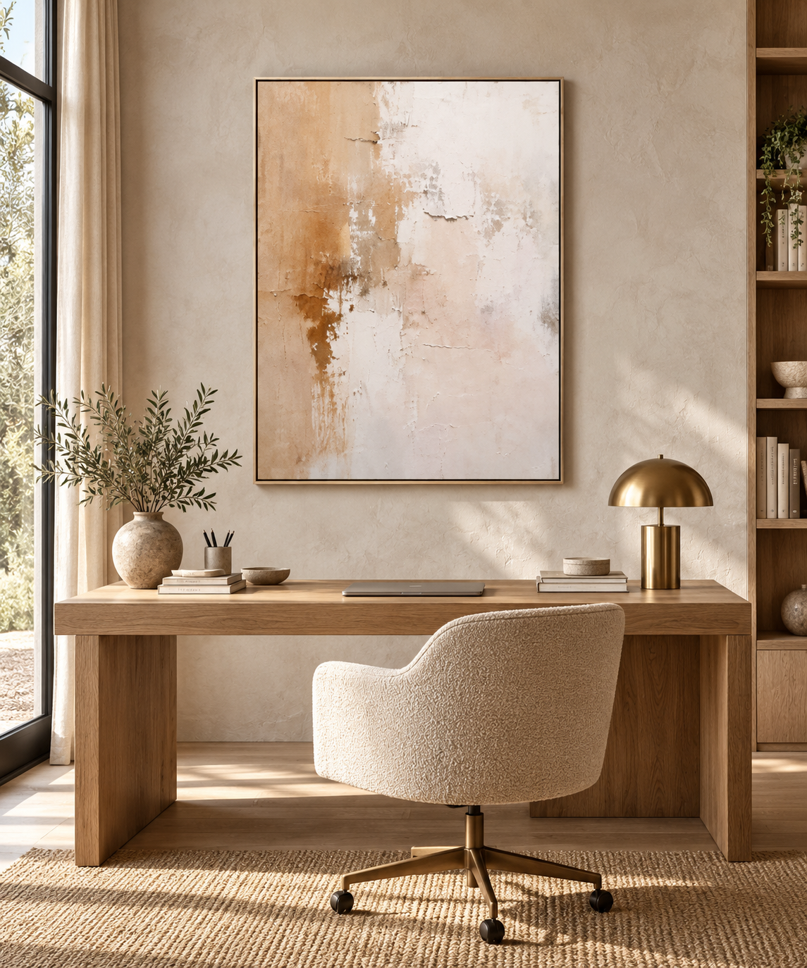 ALBA Wabi-Sabi wall art in a premium home office