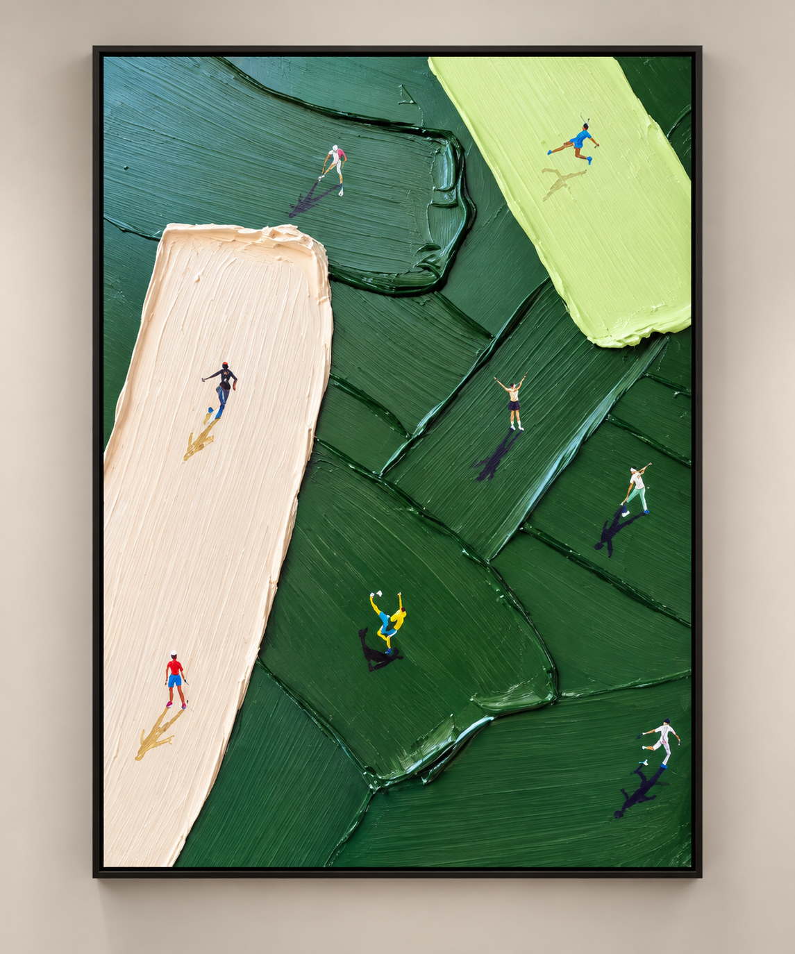 ALVORA green abstract golf and sports wall art close-up