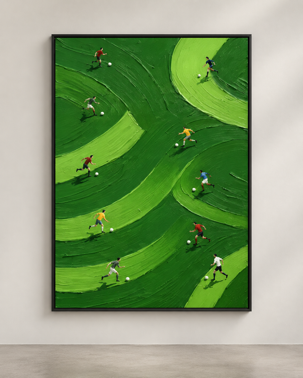 ARENZA textured football field wall art, front-facing hero