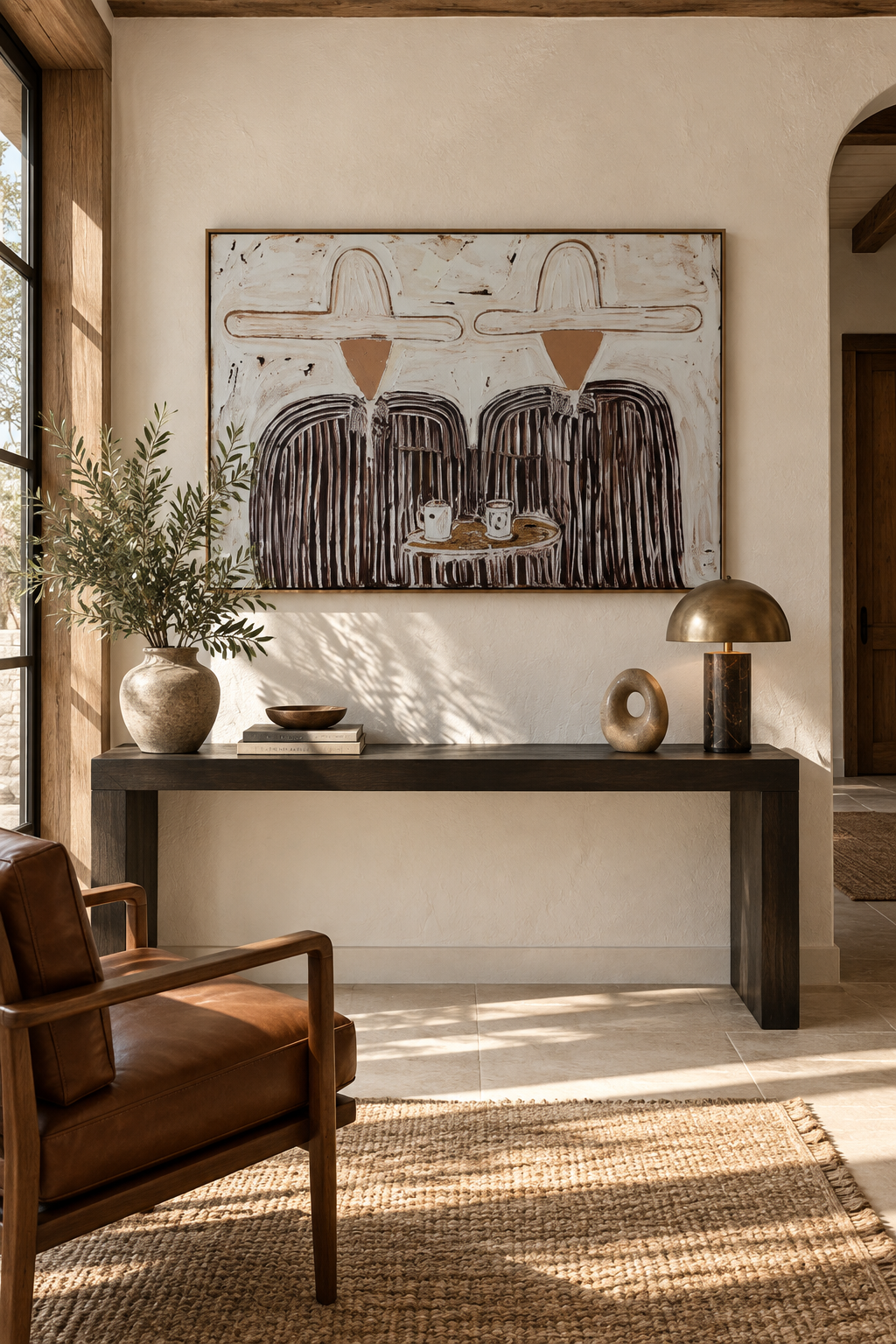 CALDERA modern western artwork in a refined European entryway
