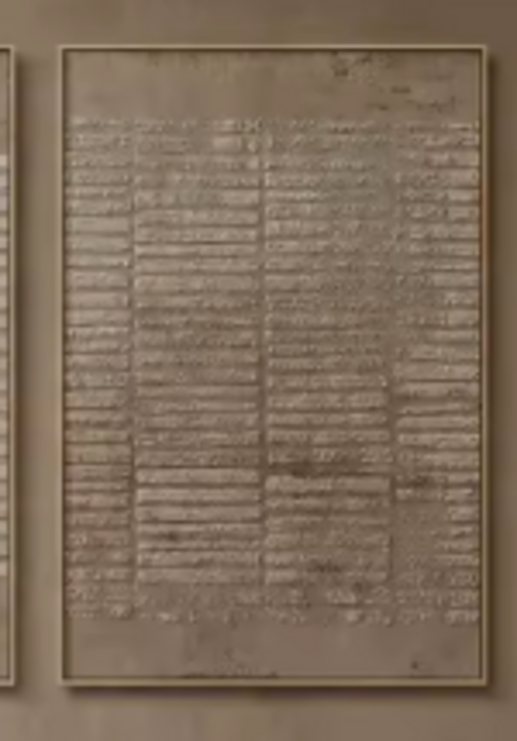 GRAIN taupe fine-line textured wall art - original artwork