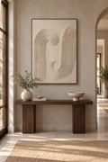 KAYA textured ivory arch Japandi wall art — featured view