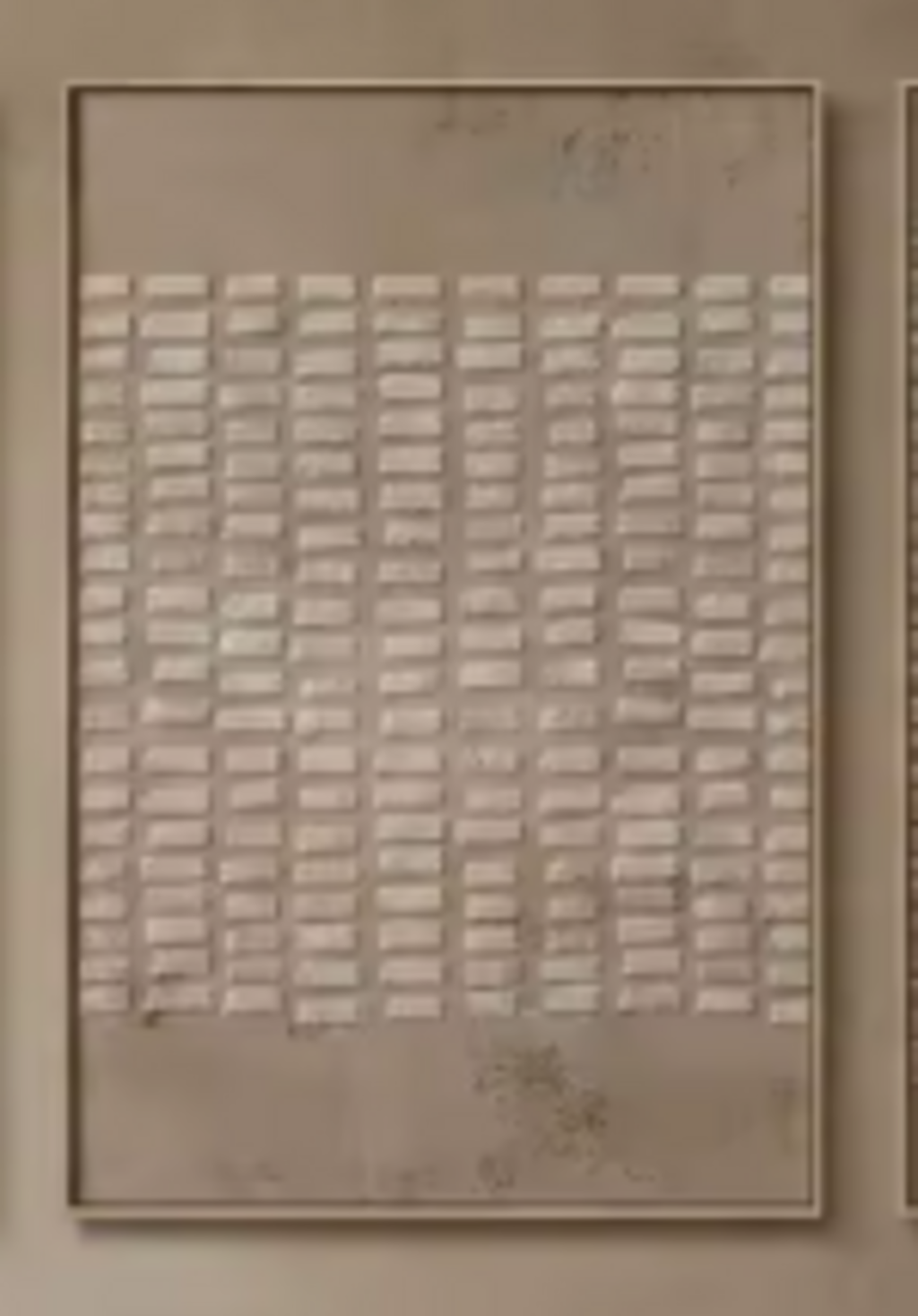 RÉSEA ivory grid textured wall art - original artwork