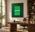 MIRELIA textured golf course artwork in a home office
